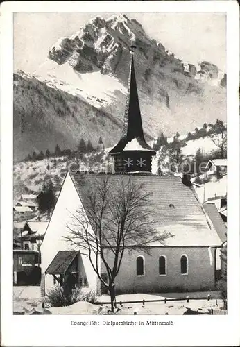 Mittenwald Bayern Ev Diasporakirche Kat. Mittenwald