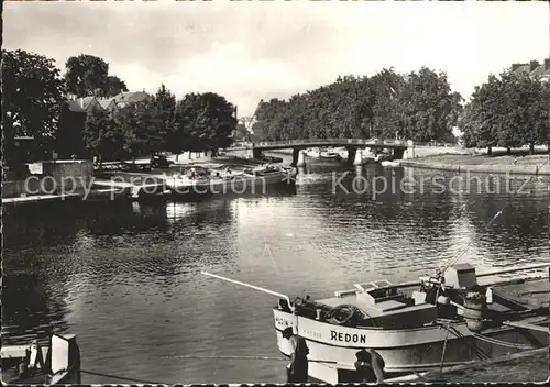 Nantes Loire Atlantique Pont Saint Mihiel La Riviere l Erdre dans sa traversee de Nantes et Quai de Versailles Kat. Nantes