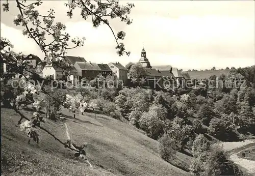 Lauenstein Erzgebirge Teilansicht Kat. Geising