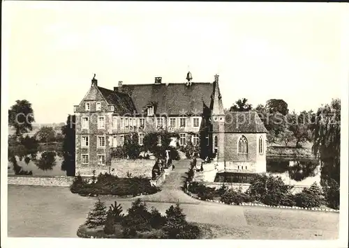 Muenster Westfalen Burg Huelshoff Geburtsstaette von Annette Droste zu Huelshoff Kat. Muenster