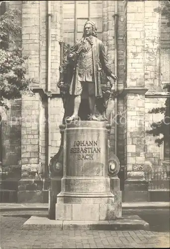 Leipzig Bach Denkmal vor der Thomaskirche Kat. Leipzig