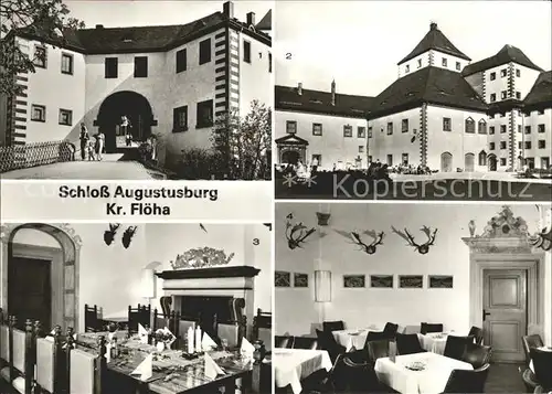 Augustusburg Schloss Torhaus Lindenhaus Schlossgaststaette Jagdzimmer Weinstube Kat. Augustusburg