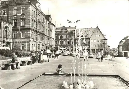 Stollberg Erzgebirge Markt Brunnen Kat. Stollberg