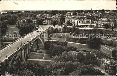Luxembourg Luxemburg Pont Adolphe Fliegeraufnahme Kat. Luxembourg