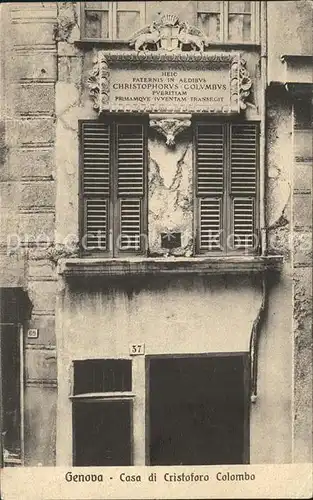 Genova Genua Liguria Casa di Cristoforo Colombo Kat. Genova