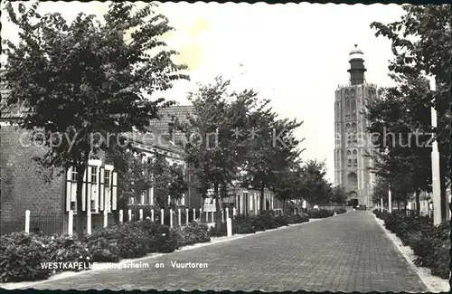 Westkapelle Netherlands Kinderheim en Vuurtoren Kat. Westkapelle