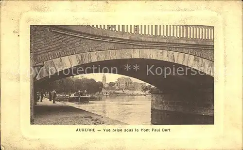 Auxerre Vue prise sous le Pont Paul Bert Kat. Auxerre