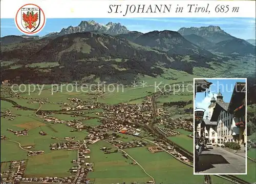 St Johann Tirol Loferer Leoganger Steinberge Fliegeraufnahme Kat. St. Johann in Tirol