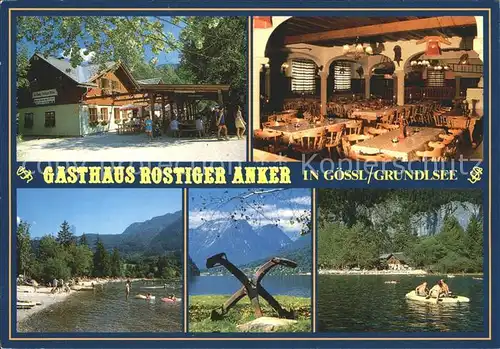 Grundlsee Steiermark Gasthaus Rostiger Anker Boot  Kat. Grundlsee