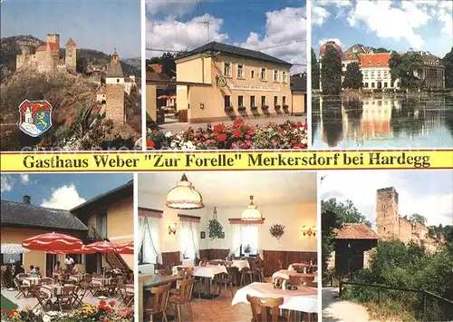 Hardegg Gasfhaus Weber Zur Forelle Merkersdorf Burg  Kat. Hardegg