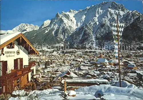 Mittenwald Bayern Karwendelgebirge Kaerntner Alm Cafe Restaurant  Kat. Mittenwald