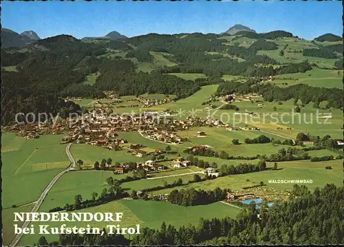 Niederndorf Kufstein Fliegeraufnahme Waldschwimmbad 