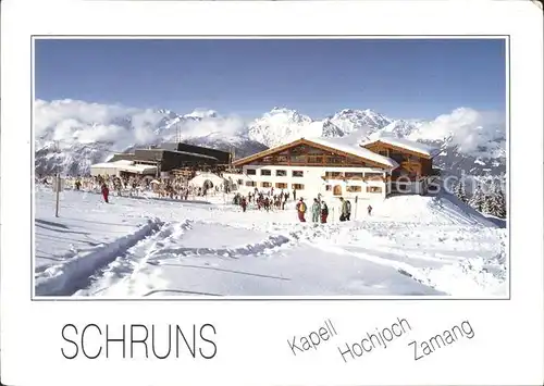 Schruns Vorarlberg Schigebiet Hochjoch Zamang Bergstation Restaurant Kapell Alpe Kat. Schruns