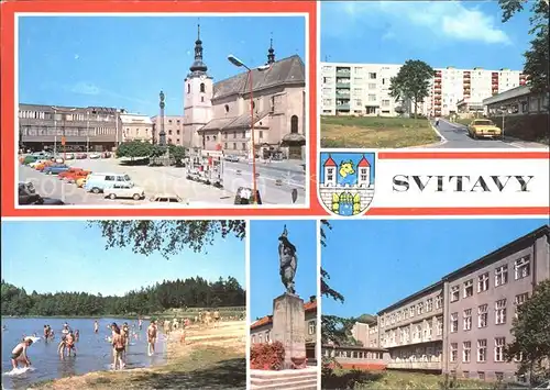 Svitavy Namesti Miru Nova vystavba Koupaliste  Kat. Zwittau