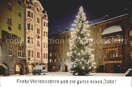 Innsbruck Weihnachtsbaum Goldenes Dachl Kat. Innsbruck