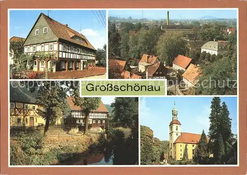 Grossschoenau Sachsen Umgebindehaus Schafgasse Mundau Dorfkirche Kat. Grossschoenau Sachsen