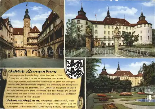 Schloss Langenburg  Kat. Langenburg