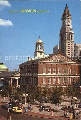 Boston Massachusetts Faneuil Hall Quincy Market and Custom House Tower Kat. Boston