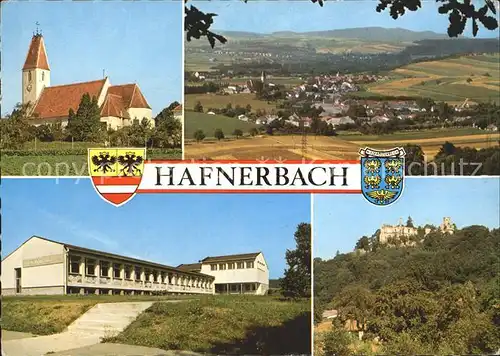 Hafnerbach Kirche Panorama Schule Ruine Kat. Hafnerbach