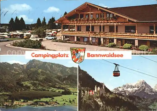 Schwangau Campingplatz Bannwaldsee Luftseilbahn  Kat. Schwangau