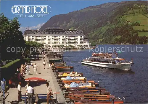 Zell See Grand Hotel Seepromenade Schiffsanlegeplaetze Faehre Kat. Zell am See