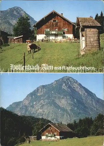 Schneizlreuth Hoellenbach Alm mit Ristfeuchthorn Kat. Schneizlreuth