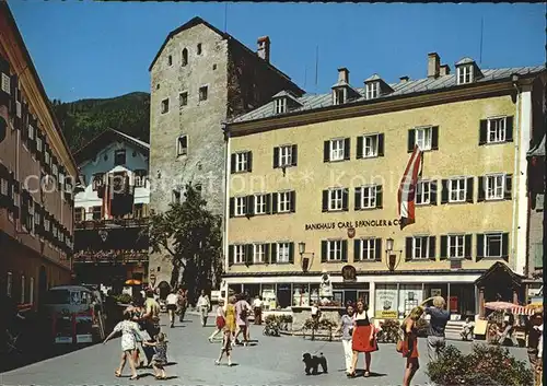 Zell See Stadtplatz mit Vogtturm Kat. Zell am See