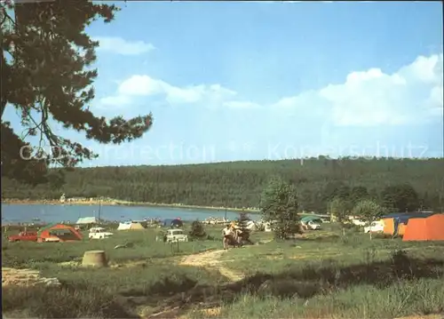 Ehrenfriedersdorf Erzgebirge Camping am Greifenbach Stauweiher mit Greifensteinen Kat. Ehrenfriedersdorf