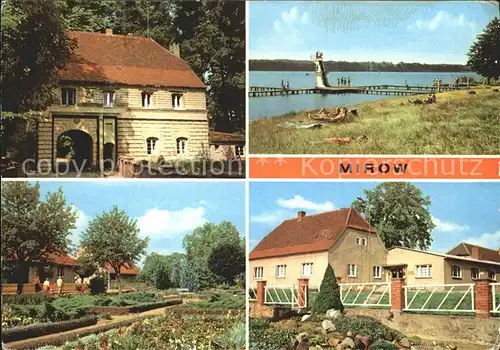 Mirow Torhaus des Schlosses Freibad Mirower See Fritz Reuter Str Rat der Stadt Kat. Mirow Mecklenburg