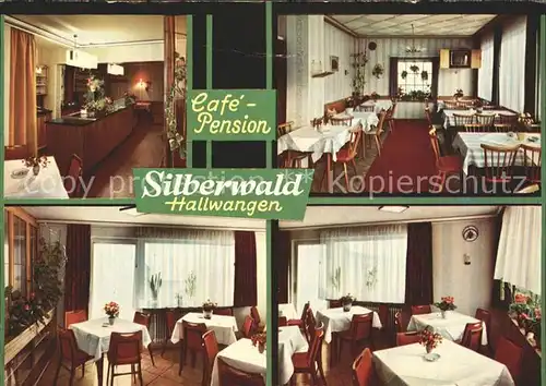 Hallwangen Cafe Pension Silberwald Theke Gastraum Kat. Dornstetten