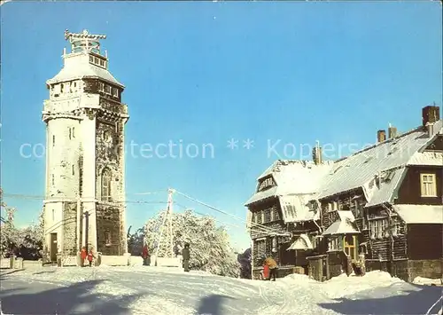 Auersberg Wildenthal Winteridyll Dorfpartie Turm Kat. Eibenstock