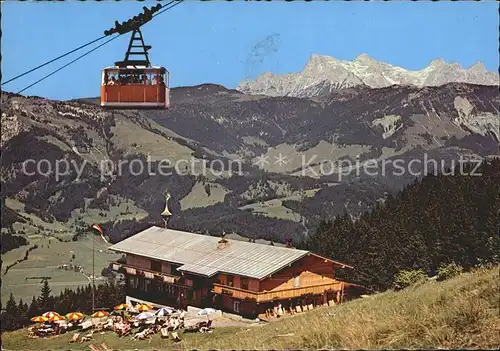 St Johann Tirol Angerer Alm am Kitzbueheler Horn Luftseilbahn Loferer Steinberge Kat. St. Johann in Tirol