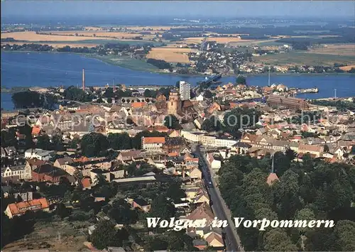 Wolgast Mecklenburg Vorpommern mit Insel Usedom Fliegeraufnahme Kat. Wolgast