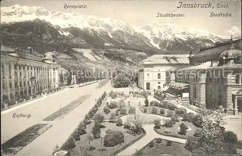 Innsbruck Rennplatz Hofburg Stadttheater Stadtsaele Kat. Innsbruck