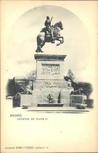 Madrid Spain Estatua de Felipe IV Kat. Madrid