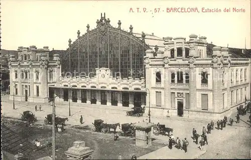 Barcelona Cataluna Estacion Norte Pferdekutsche Kat. Barcelona