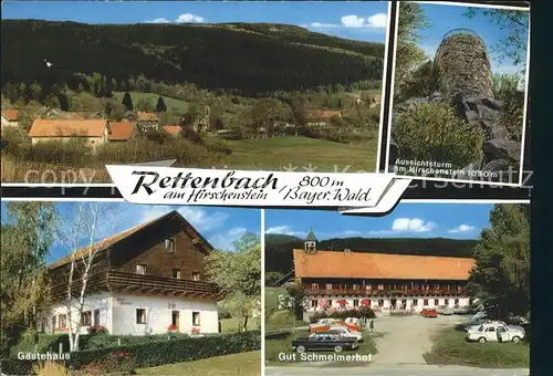 Rettenbach Sankt Englmar Aussichtsturm Hirschenstein Schmelmerhof Gaestehaus Kat. Sankt Englmar