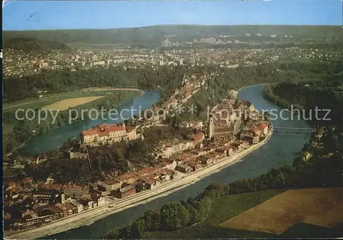 Burghausen Salzach Fliegeraufnahme Kat. Burghausen