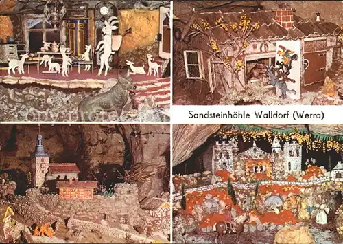 Walldorf Meiningen Sandsteinhoehle Wolf sieben Geisslein Bremer Stadtmusikanten Dornroeschen Kat. Walldorf Meiningen