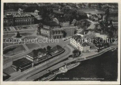 Dresden Fliegeraufnahme Kat. Dresden Elbe