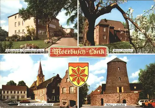 Lank Latum Krankenhaus Haus Latum Muehle Kirche Markt Wappen Kat. Meerbusch