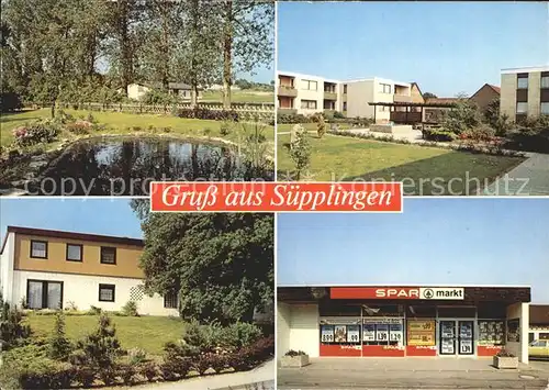 Suepplingen Helmstedt Teich Siedlung Spar Supermarkt Kat. Suepplingen