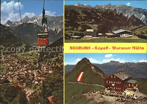 Schruns Vorarlberg Hochjochbahn Zimba Kapell Alpe Wormser Huette Rote Wand Alpenpark Montafon Kat. Schruns