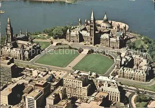 Ottawa Ontario Parliament Buildings birds eye view Kat. Ottawa