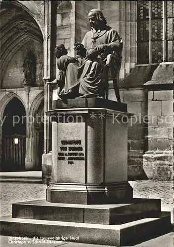 Dinkelsbuehl Christoph von Schmid Denkmal 1000jaehrige Stadt Kat. Dinkelsbuehl