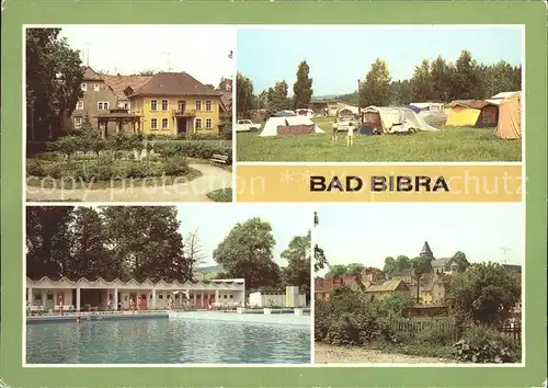Bad Bibra Kuranlage Campingplatz Teilansicht Waldbad Kat. Bad Bibra