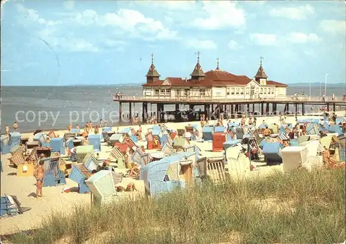 Ahlbeck Ostseebad Seebruecke Technisches Denkmal Strand Kat. Heringsdorf Insel Usedom