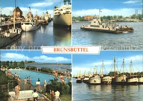 Brunsbuettel Hafen Dampfer Schiffe Schwimmbad Kat. Brunsbuettel