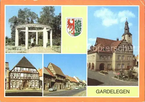 Gardelegen Grabmal Otto Reutters Rathaus Stadtmauer Sandstrasse Wappen Kat. Gardelegen