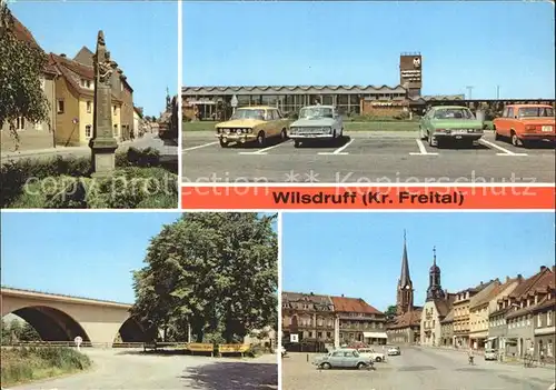 Wilsdruff Postsaeule Autobahn Raststaette Autobahnbruecke Markt Kat. Wilsdruff